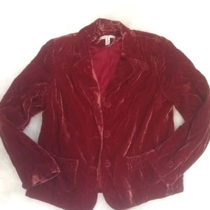 J M Collection Velvet (crushed) Red blazer/jacket
